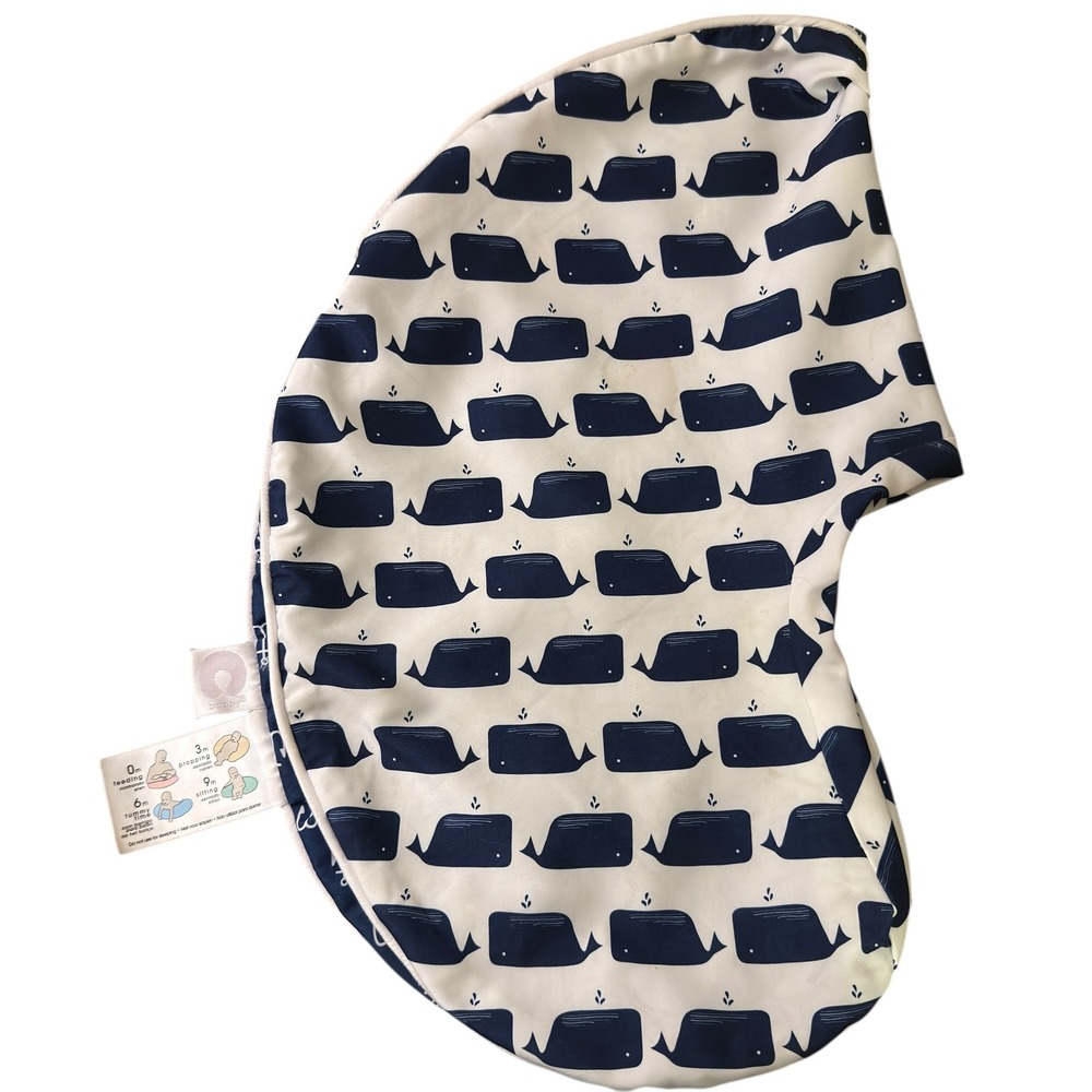 Boppy Nursing Pillow Whale Anchor Print Baby Feeding Support Pillow